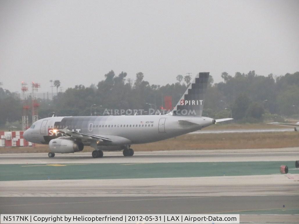 N517NK, 2006 Airbus A319-132 C/N 2711, Taking off on 24L during an overcast day