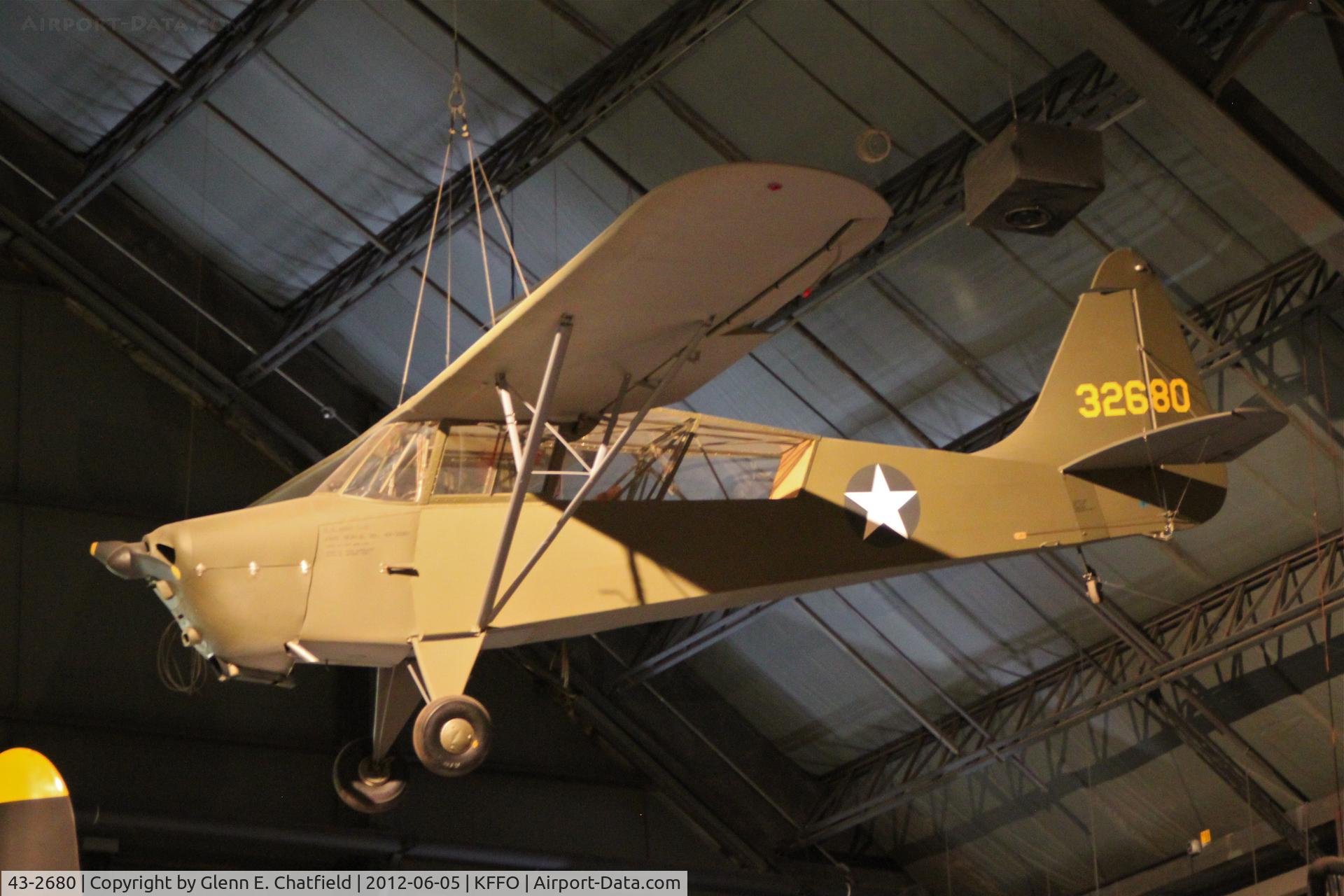 43-2680, 1943 Interstate L-6 Grasshopper C/N 123, At the Air Force Museum