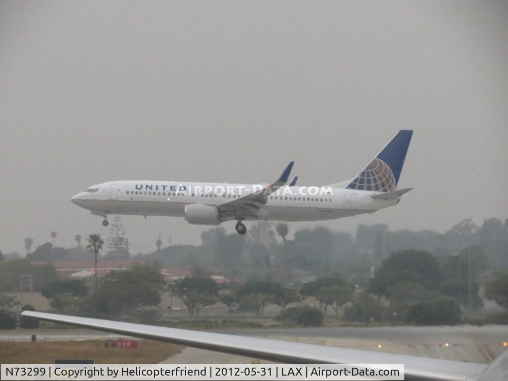 N73299, 2005 Boeing 737-824 C/N 34005, Landing on 24R during an overcast day