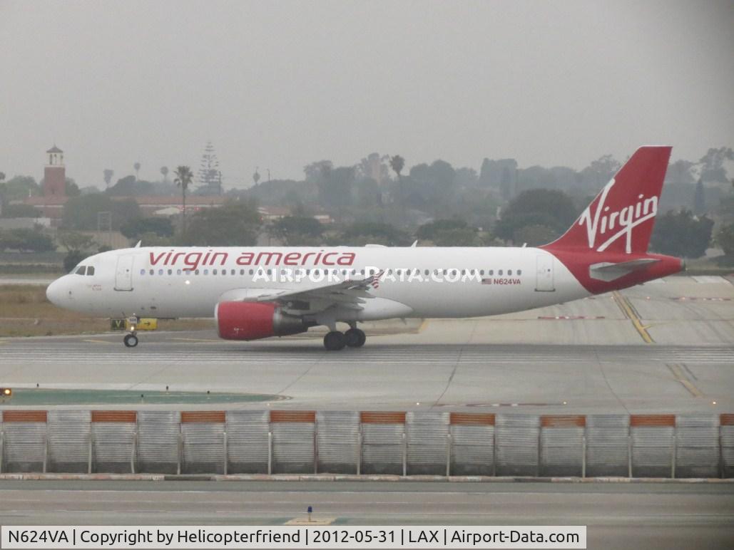N624VA, 2006 Airbus A320-214 C/N 2778, Taking off on 24L during an overcast day