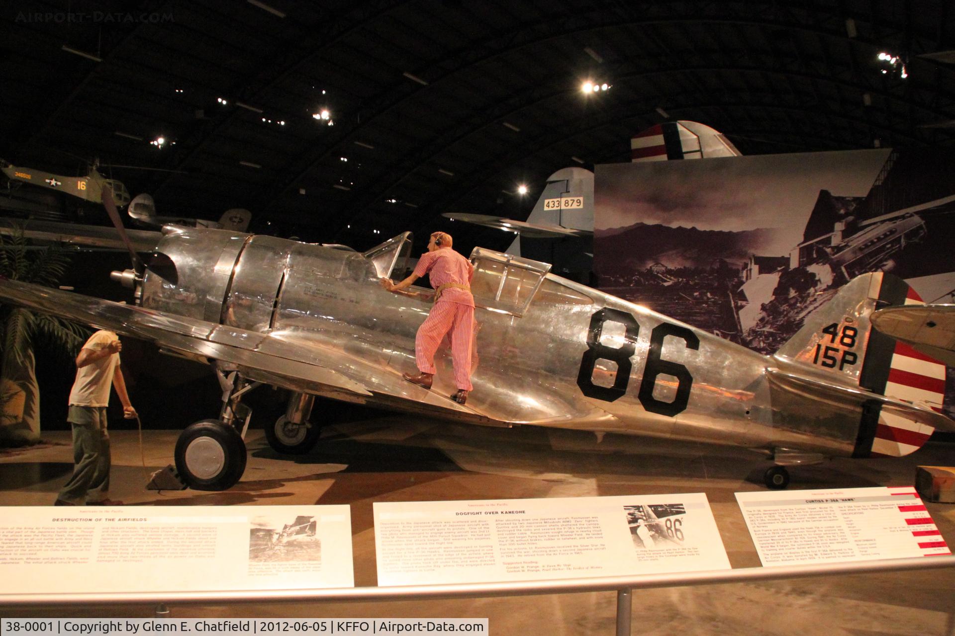 38-0001, 1938 Curtiss P-36 Hawk C/N 12415, At the Air Force Museum