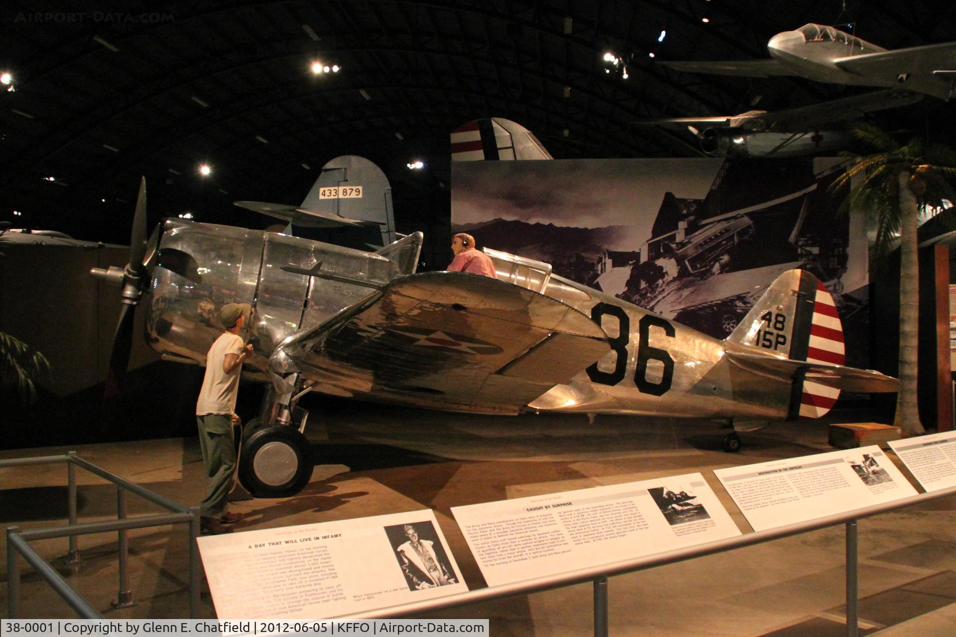 38-0001, 1938 Curtiss P-36 Hawk C/N 12415, At the Air Force Museum