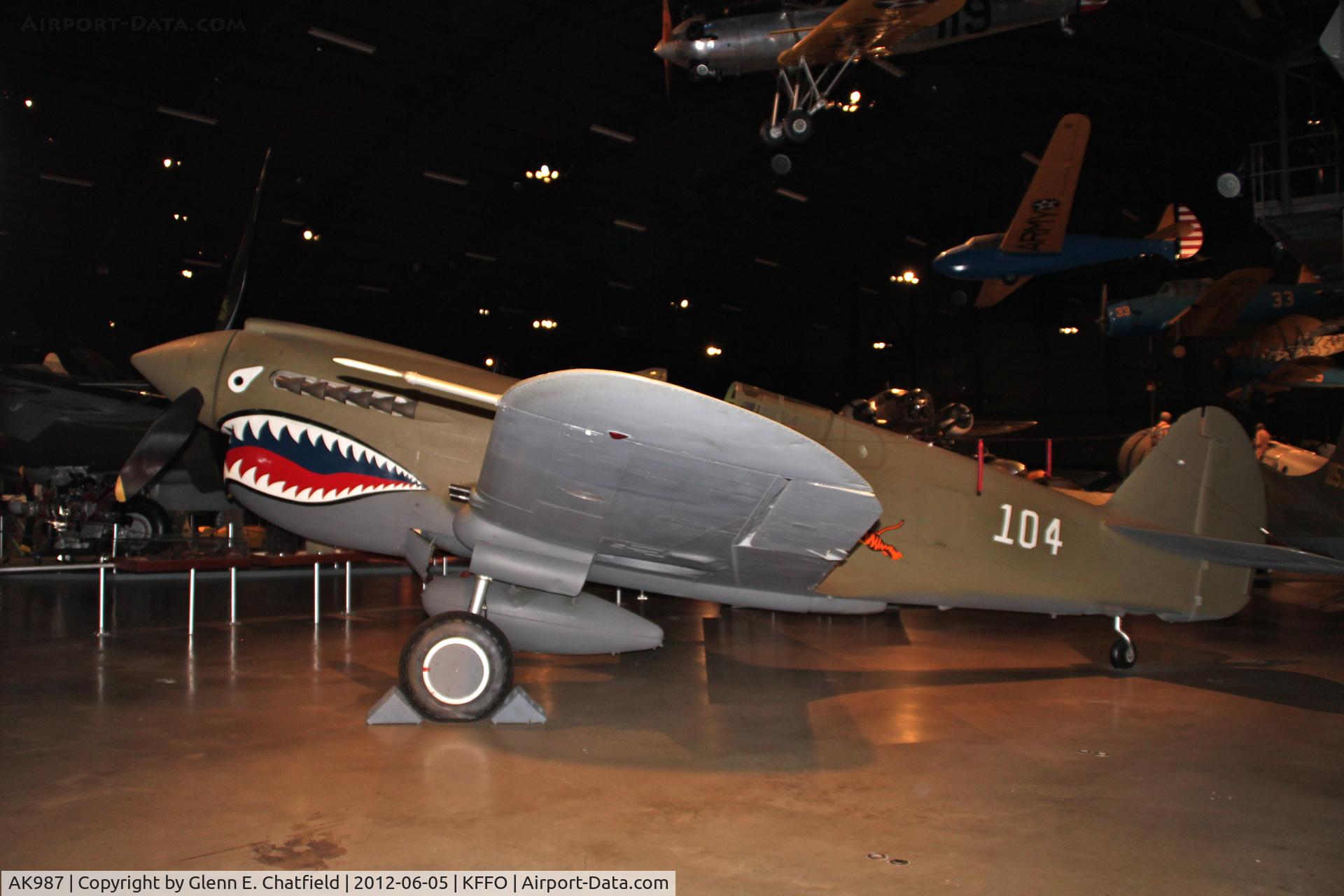 AK987, 1942 Curtiss P-40E Kittyhawk 1A C/N 18731, At the Air Force Museum