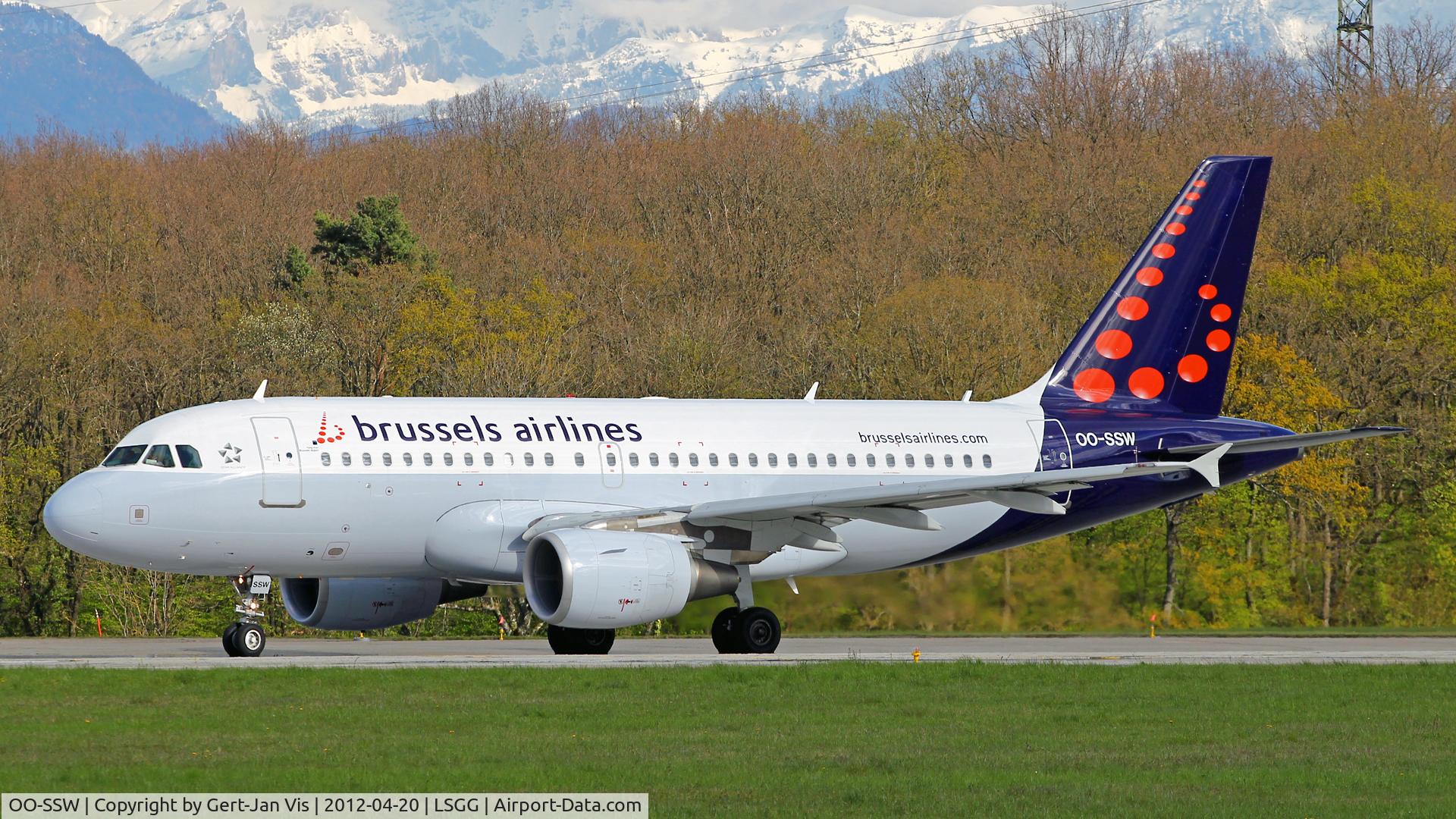 OO-SSW, 2007 Airbus A319-111 C/N 3255, Regular vistor of GVA