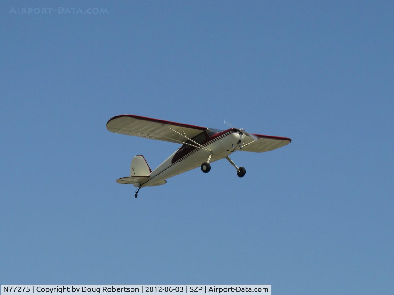 N77275, 1946 Cessna 140 C/N 11488, 1946 Cessna 140, Continental C85 85 Hp, takeoff climb Rwy 22