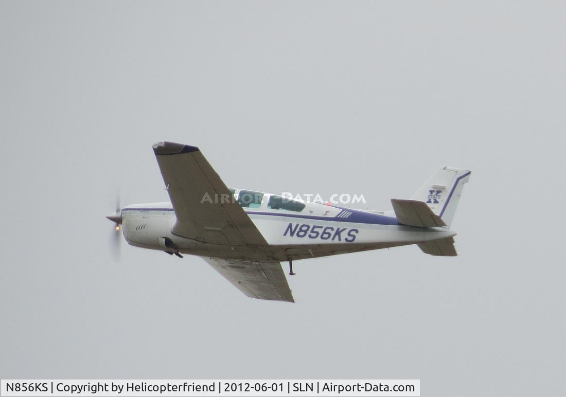 N856KS, 1993 Beech F33A Bonanza C/N CE-1753, Climbing out from runway 17 and heading southbound