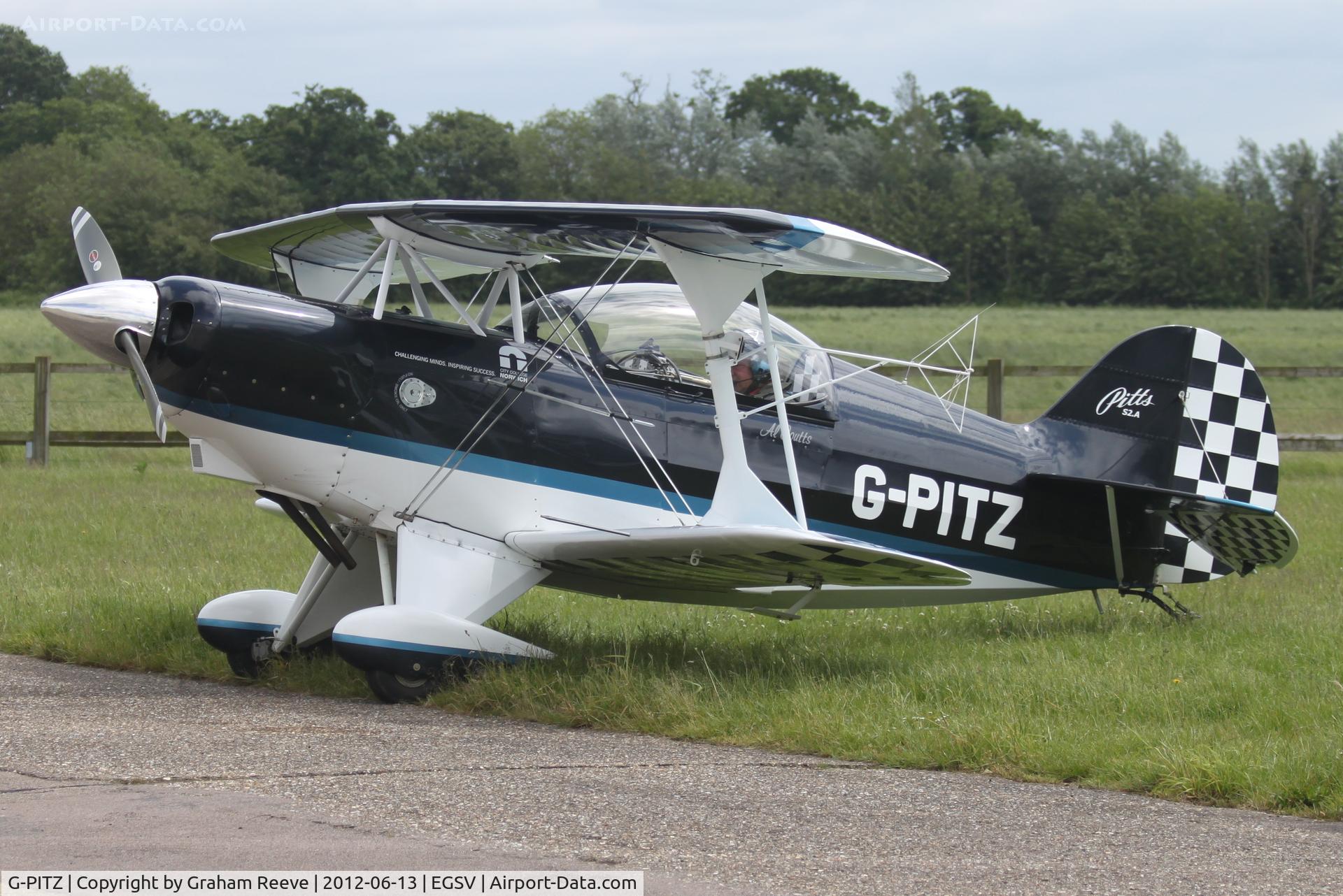 G-PITZ, 1983 Pitts S-2A Special C/N 100ER, Parked at Old Buckenham.