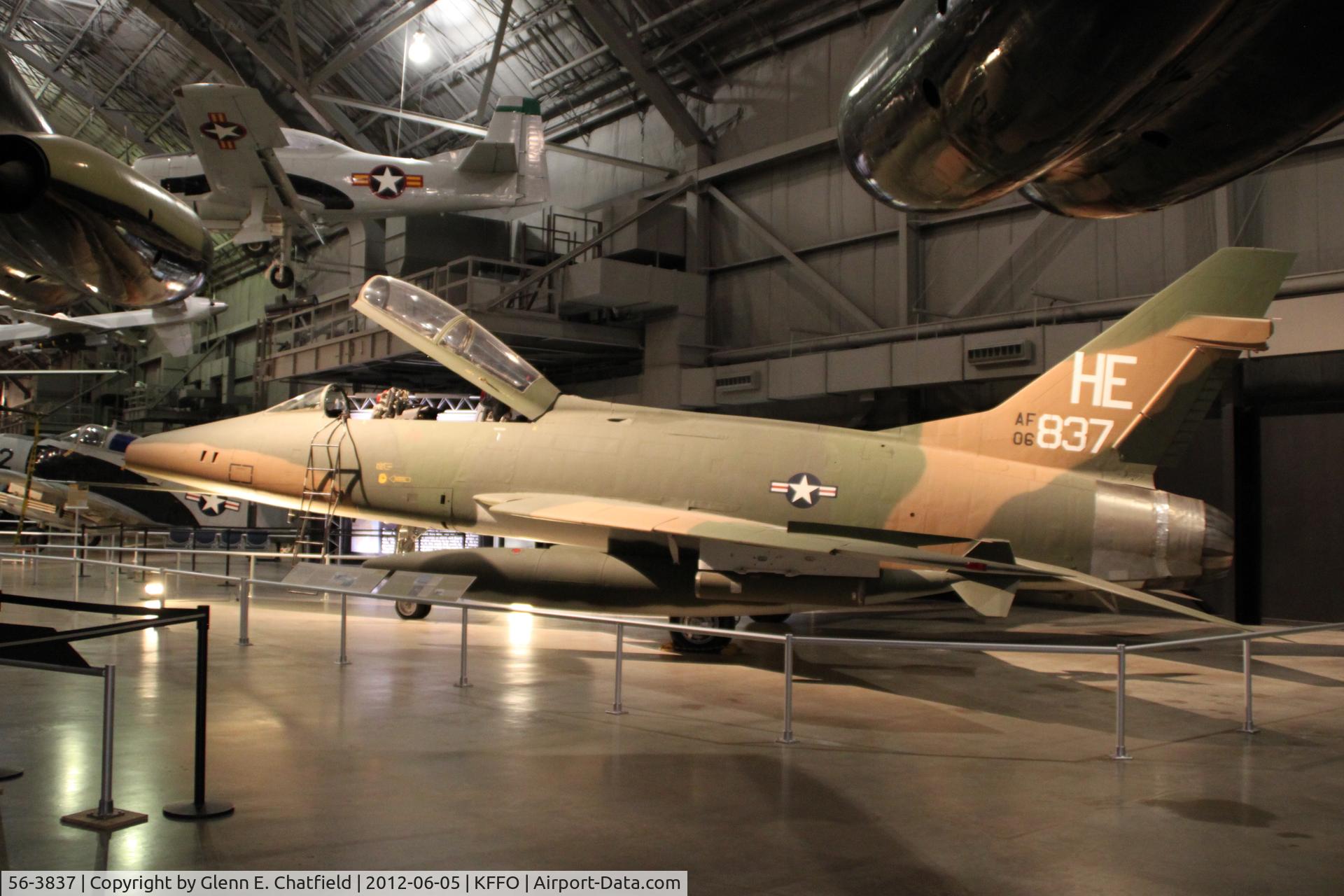 56-3837, 1958 North American F-100F Super Sabre C/N 243-113, At the Air Force Museum