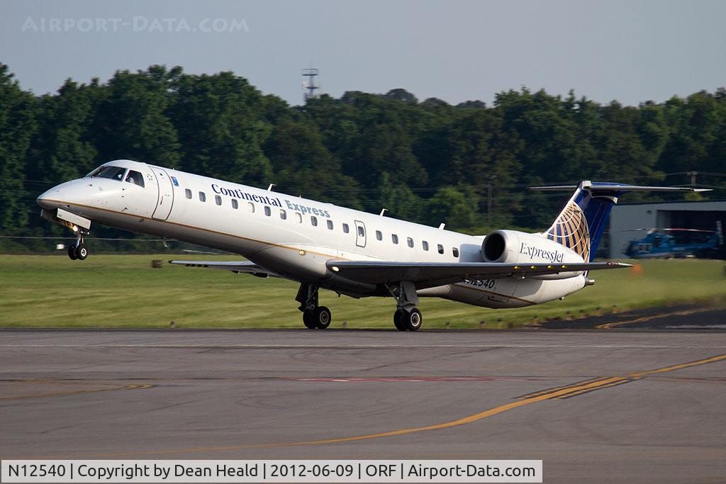 N12540, 2001 Embraer ERJ-145LR (EMB-145LR) C/N 145537, Continental Express (ExpressJet Airlines) N12540 (FLT ASQ4620) departing RWY 5 en route to Newark Liberty International Airport (KEWR). It's actually a United flight. They just haven't re-painted the aircraft.