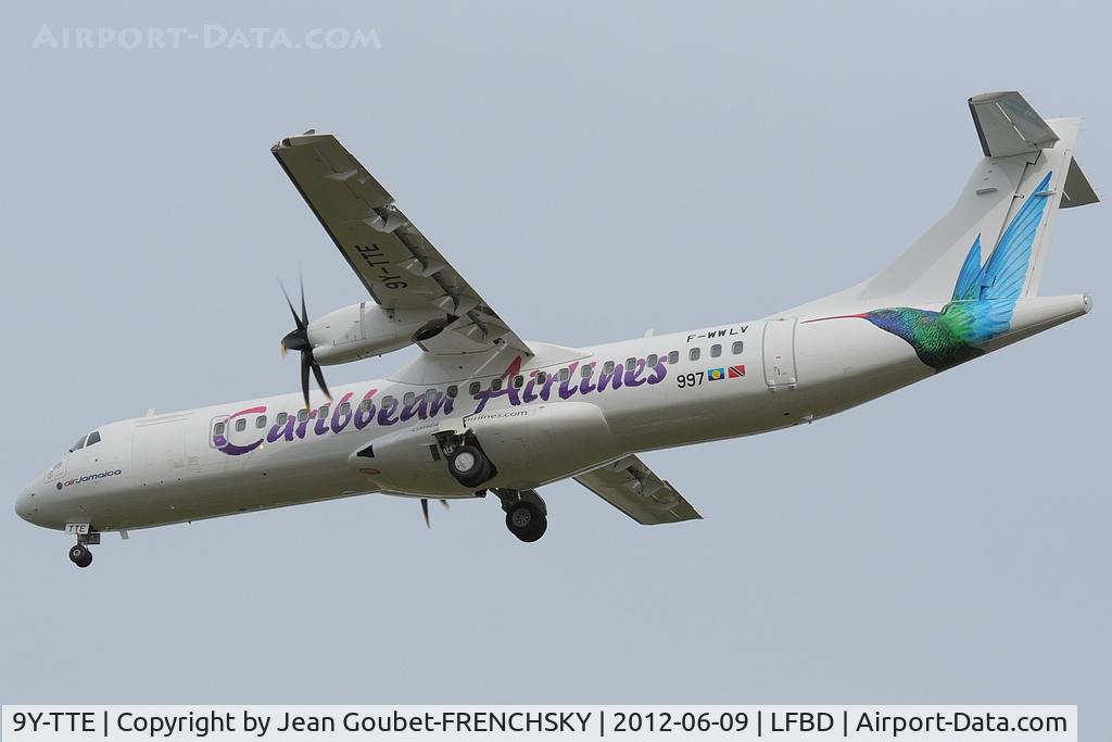 9Y-TTE, 2012 ATR 72-600 C/N 997, test flight from Toulouse