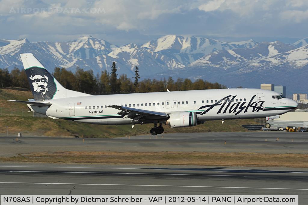 N708AS, 1999 Boeing 737-490 C/N 28895, Alaska Boeing 737-400