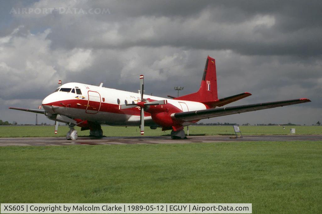 XS605, 1966 Hawker Siddeley HS-780 Andover E3 C/N BN12, Hawker Siddeley HS-780 Andover C1, Wyton, May 1989.