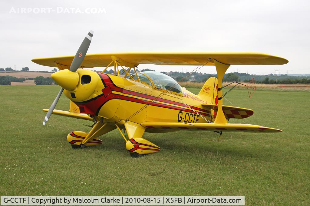 G-CCTF, 1977 Aerotek Pitts S-2A Special C/N 2146, Aerotek Pitts S-2A at Fishburn Airfield in August 2010.