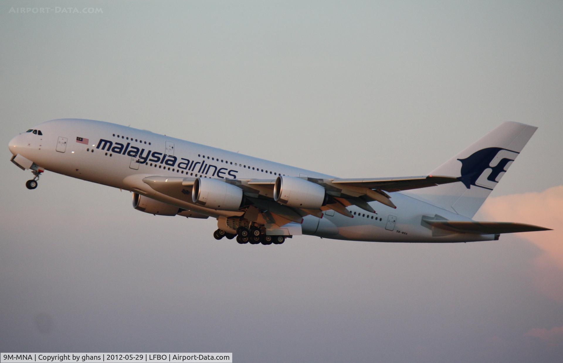 9M-MNA, 2011 Airbus A380-841 C/N 078, Deliveryflight as MAS5439
