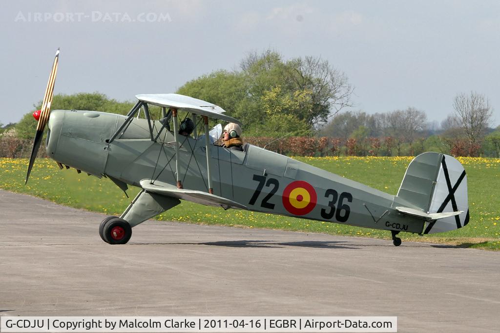G-CDJU, 1954 CASA 1-131E Jungmann C/N 1078, CASA 1-131E Srs 1000, Breighton Airfield, April 2011.