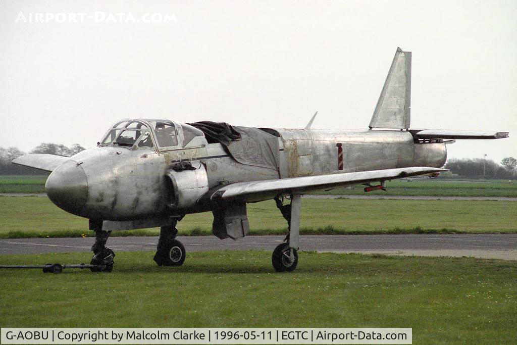 G-AOBU, 1955 Hunting Percival P-84 Jet Provost T.1 C/N PAC/84/006, Hunting Percival Jet Provost T1 under renovation by the VAT Team at Cranfield in 1996.