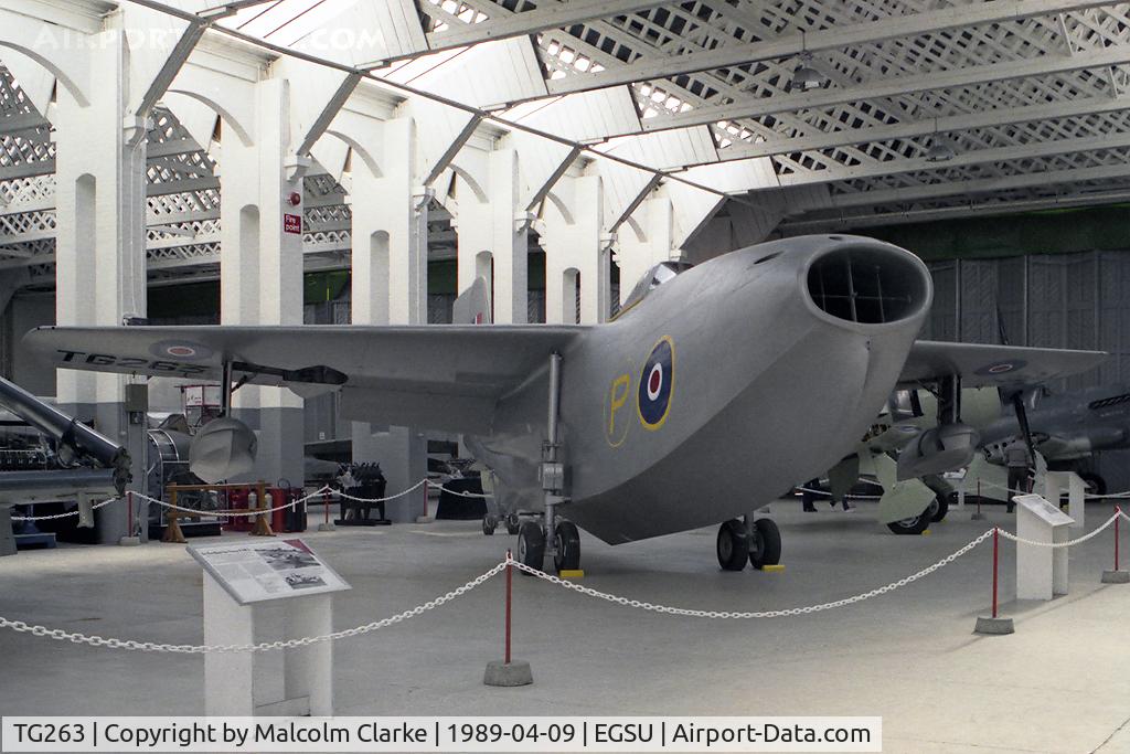 TG263, 1947 Saunders-Roe SR.A.1 C/N G-12-1, Saunders-Roe SR-A-1 at The Imperial War Museum, Duxford in 1989.