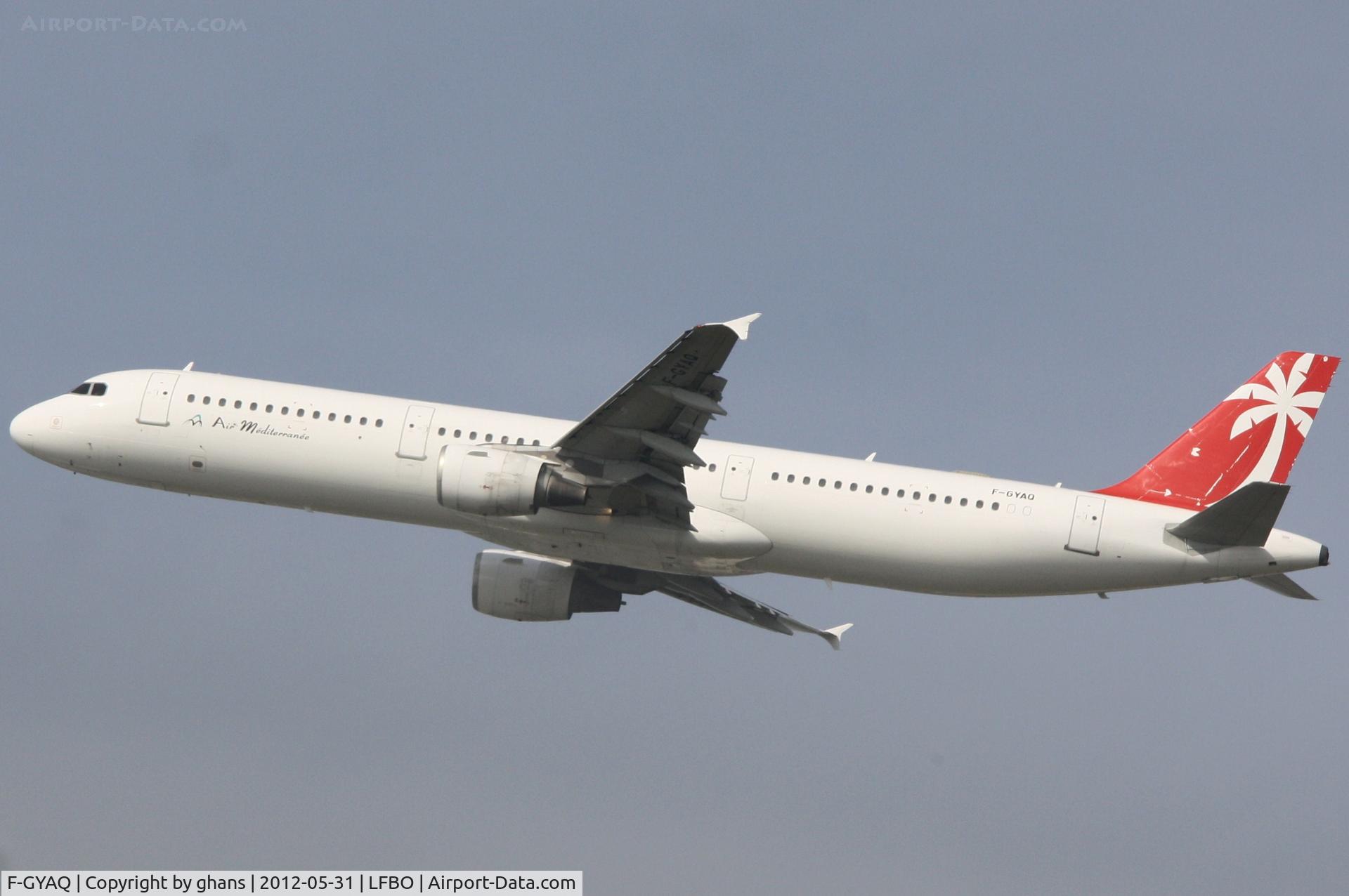 F-GYAQ, 1996 Airbus A321-211 C/N 827, Departing TLS