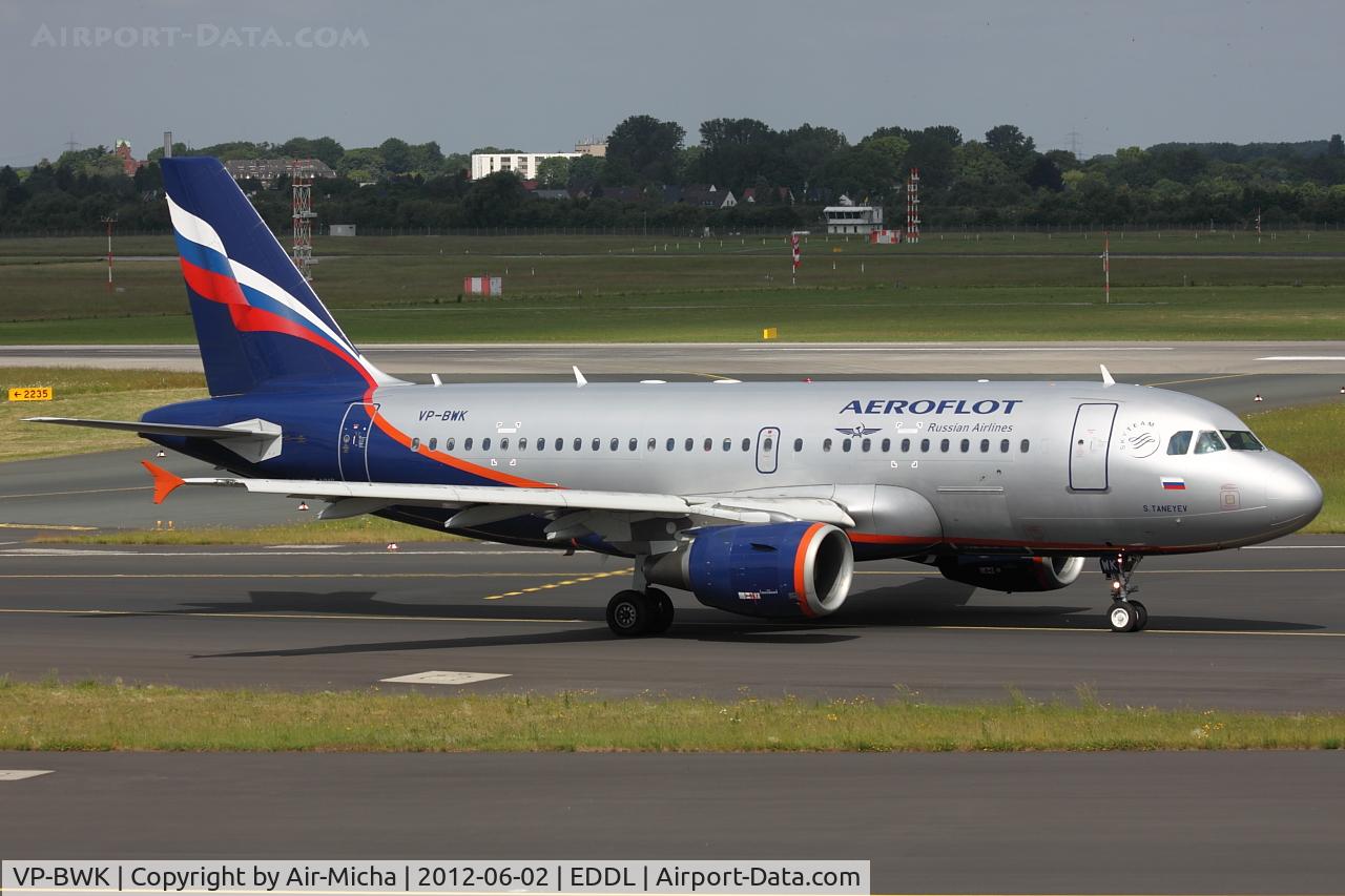 VP-BWK, 2004 Airbus A319-111 C/N 2222, Aeroflot, Airbus A319-111, CN: 2222, Name: S. Taneyev
