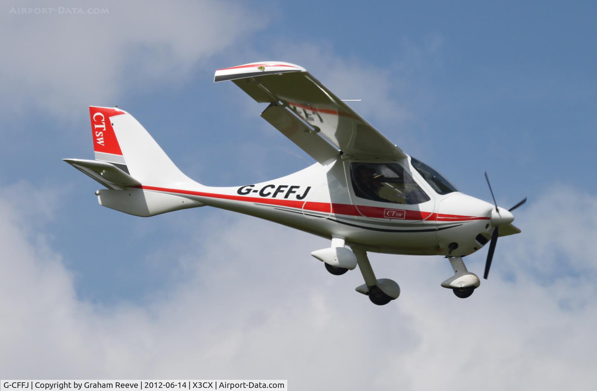 G-CFFJ, 2008 Flight Design CTSW C/N 8391, About to land.