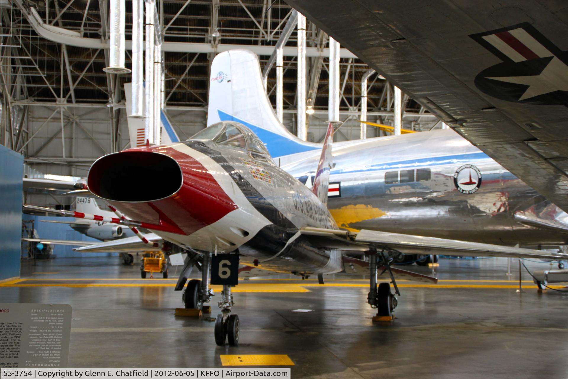 55-3754, 1956 North American F-100D Super Sabre C/N 223-436, At the Air Force Museum annex