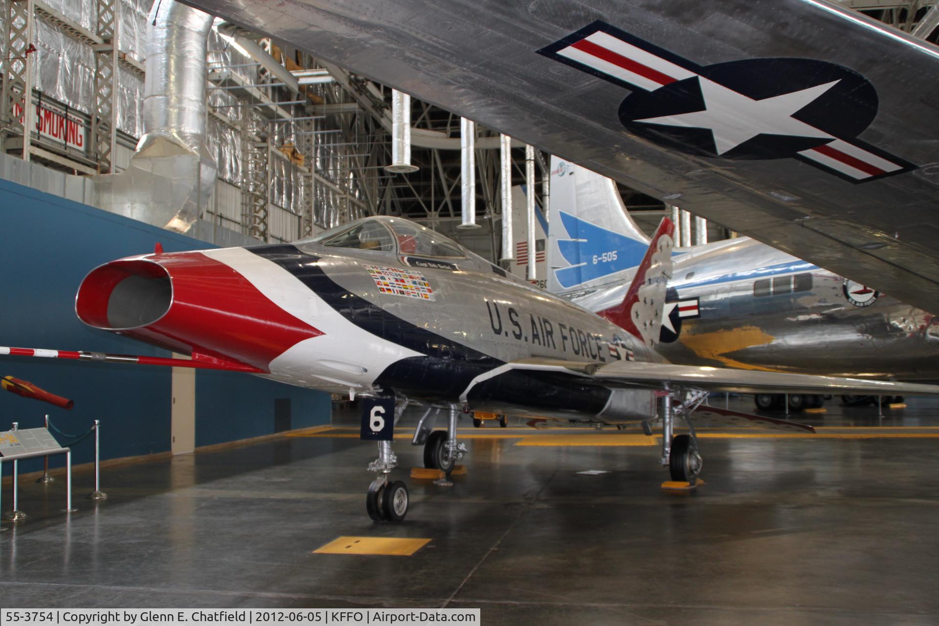 55-3754, 1956 North American F-100D Super Sabre C/N 223-436, At the Air Force Museum annex