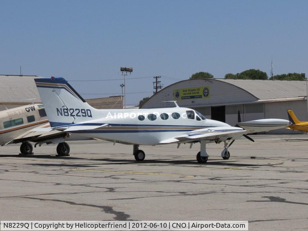 N8229Q, 1971 Cessna 414 Chancellor C/N 414-0159, Parked south west of the EAA Chapter hanger