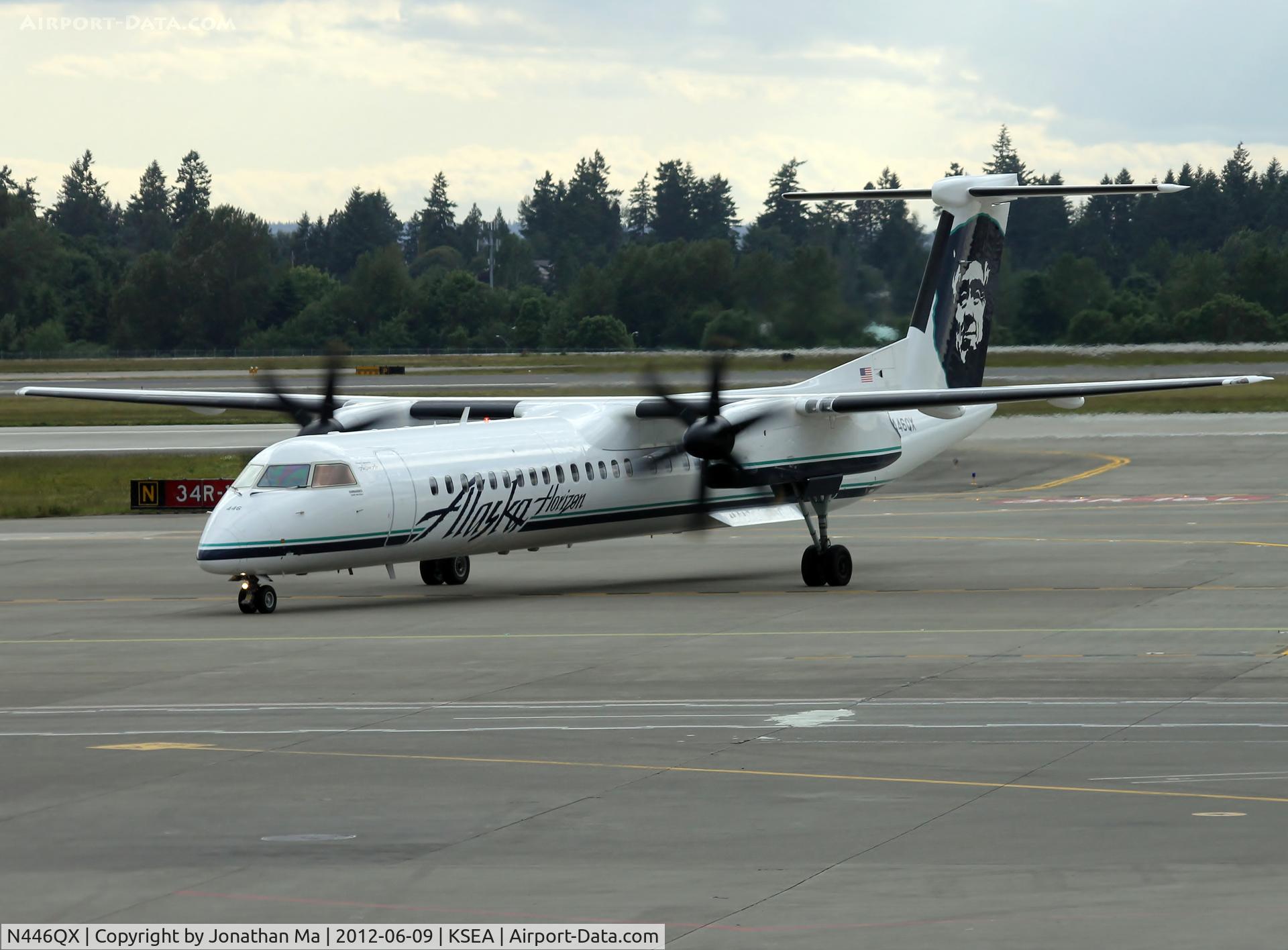 N446QX, 2011 Bombardier DHC-8-402 Dash 8 C/N 4363, Taxiing to C gates