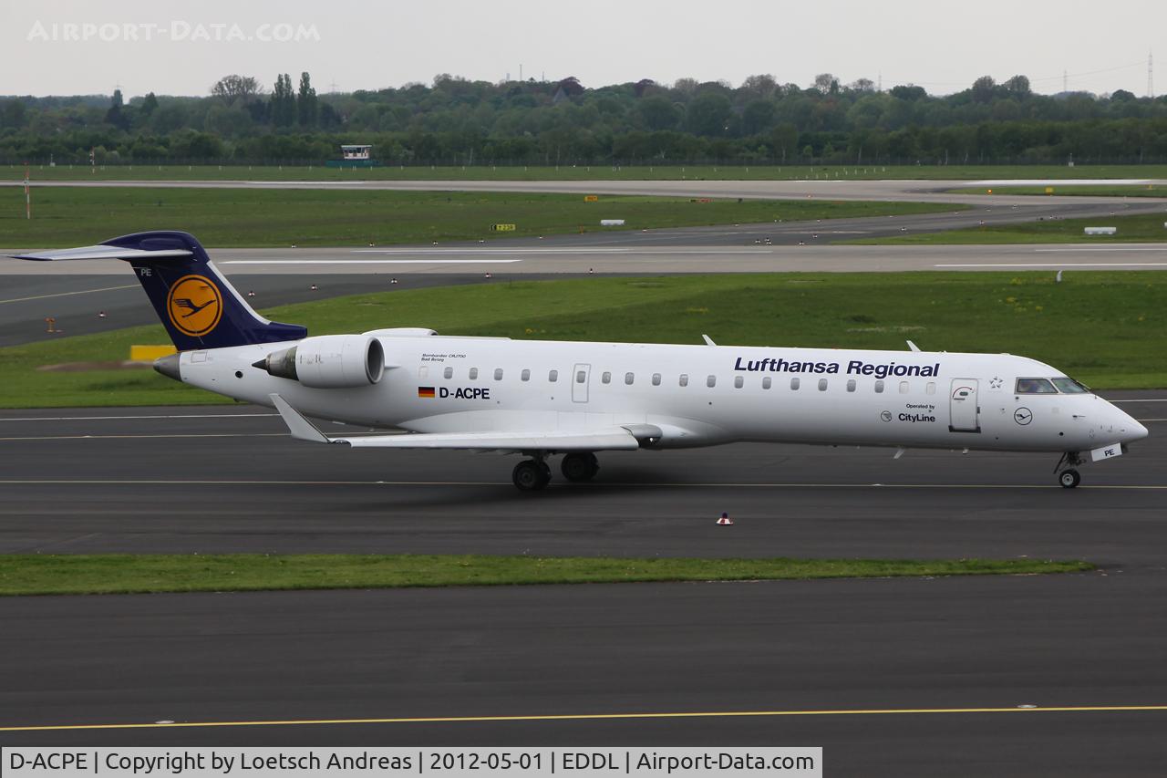 D-ACPE, 2001 Bombardier CRJ-701ER (CL-600-2C10) Regional Jet C/N 10027, DLH3456 Dusseldorf to Newcastle (NCL), named 