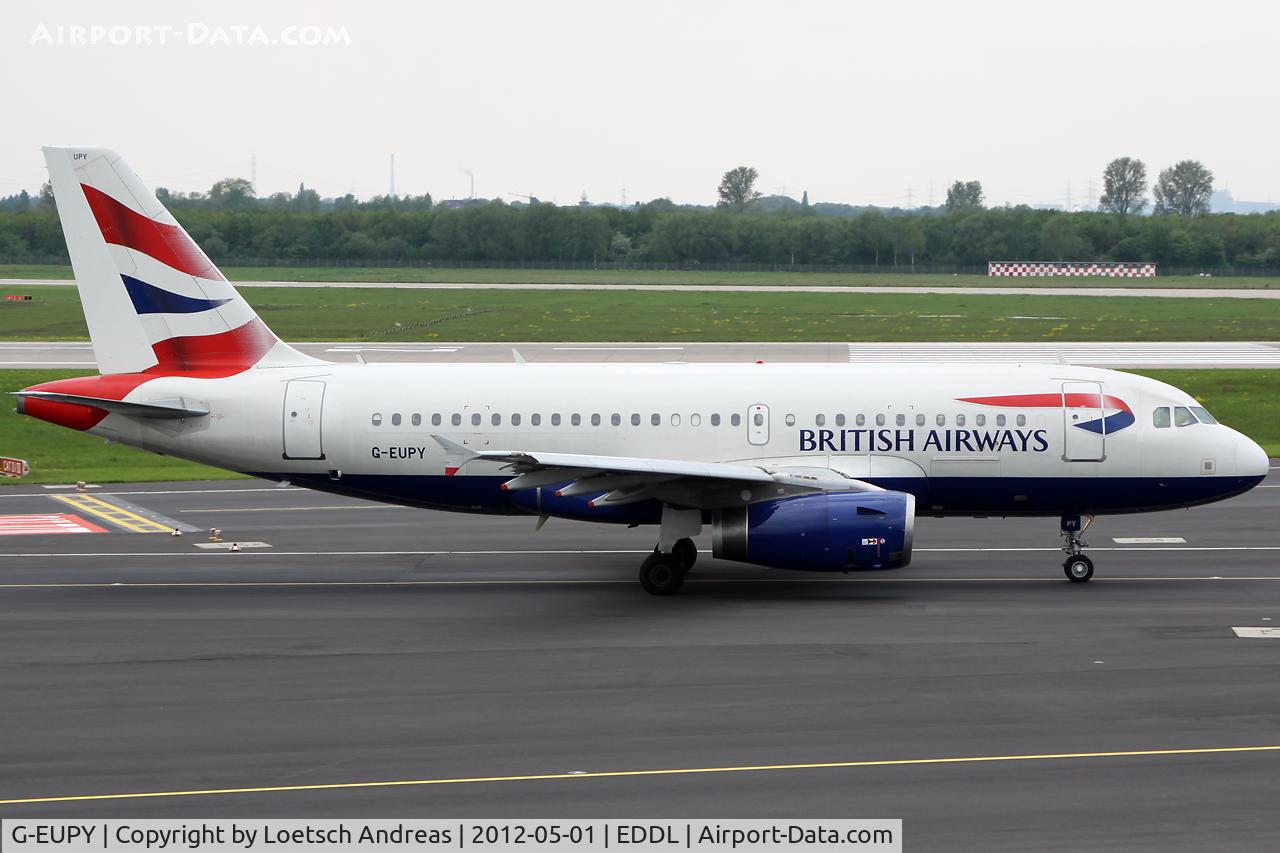 G-EUPY, 2001 Airbus A319-131 C/N 1466, BAW941 Dusseldorf to London, Heathrow (LHR)