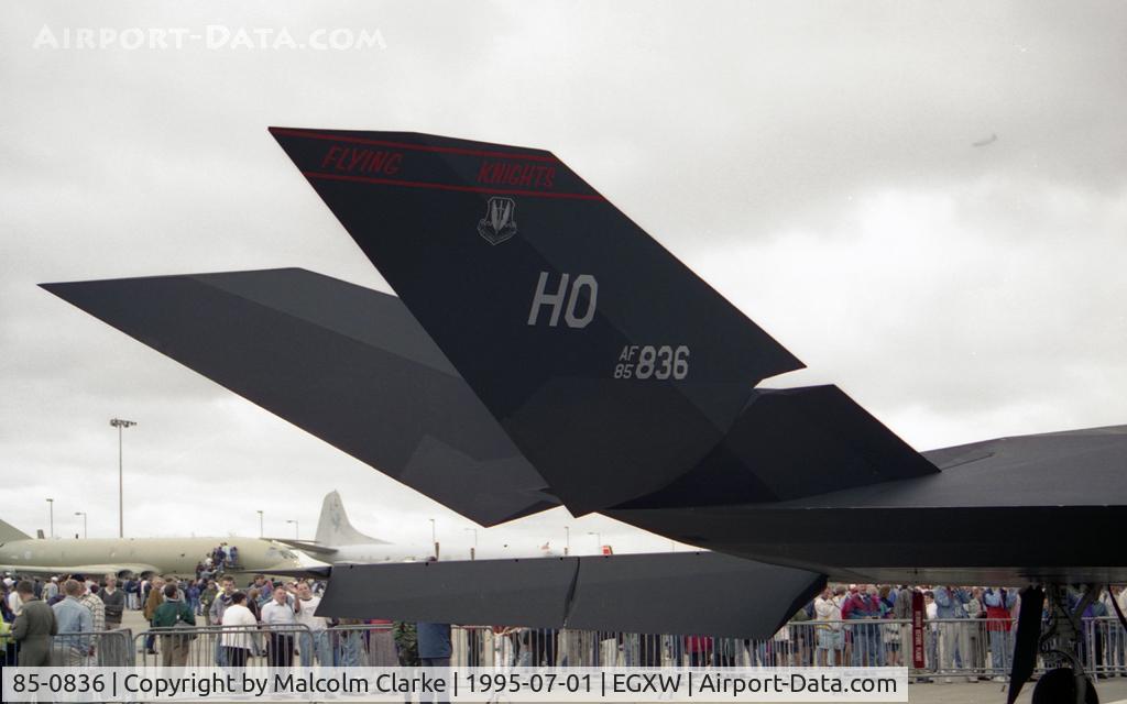 85-0836, 1985 Lockheed F-117A Nighthawk C/N A.4058, Lockheed F-117A Nighthawk, RAF Waddington, July 1995.