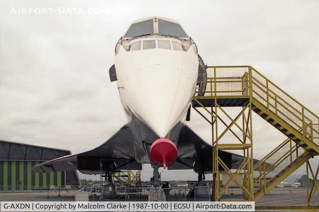 G-AXDN, 1968 Aerospatiale-BAC Concorde Prototype C/N 01/13522, Aerospatiale-BAC Concorde 01 at The Imperial War Museum, Duxford in 1987.