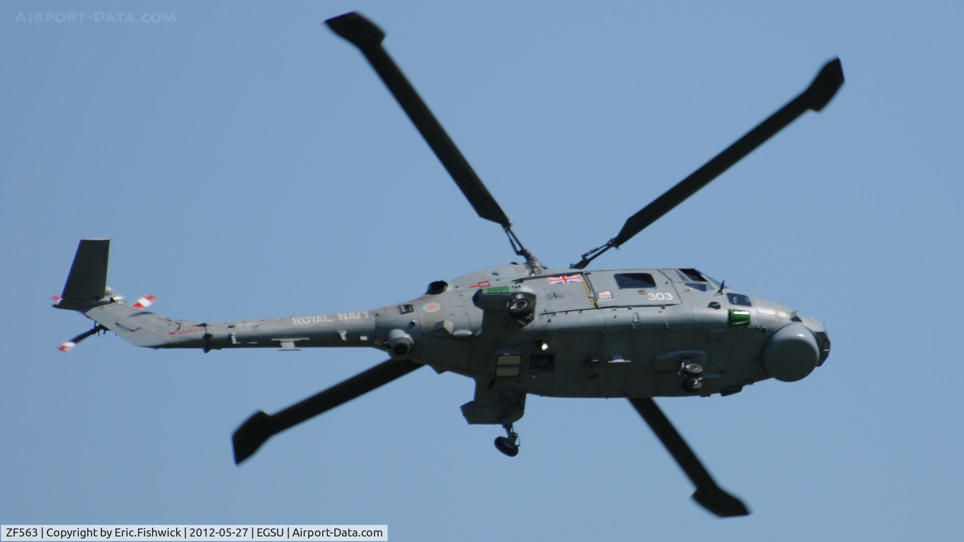 ZF563, 1988 Westland Lynx HMA.8SRU C/N 340, 45 ZF563 from 815 Naval Air Squadron RNAS Yeovilton - at IWM Duxford Jubilee Airshow, May 2012.