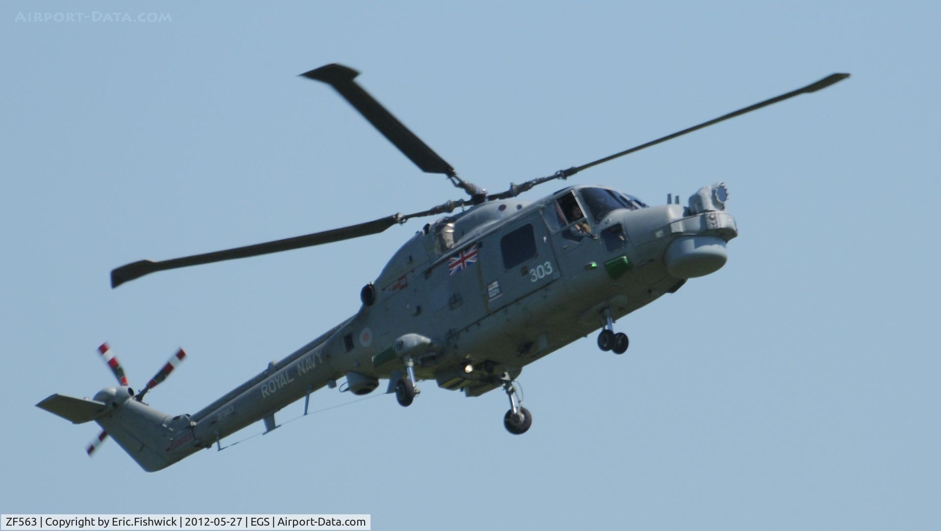 ZF563, 1988 Westland Lynx HMA.8SRU C/N 340, 2. ZF563 from 815 Naval Air Squadron RNAS Yeovilton - at IWM Duxford Jubilee Airshow, May 2012.