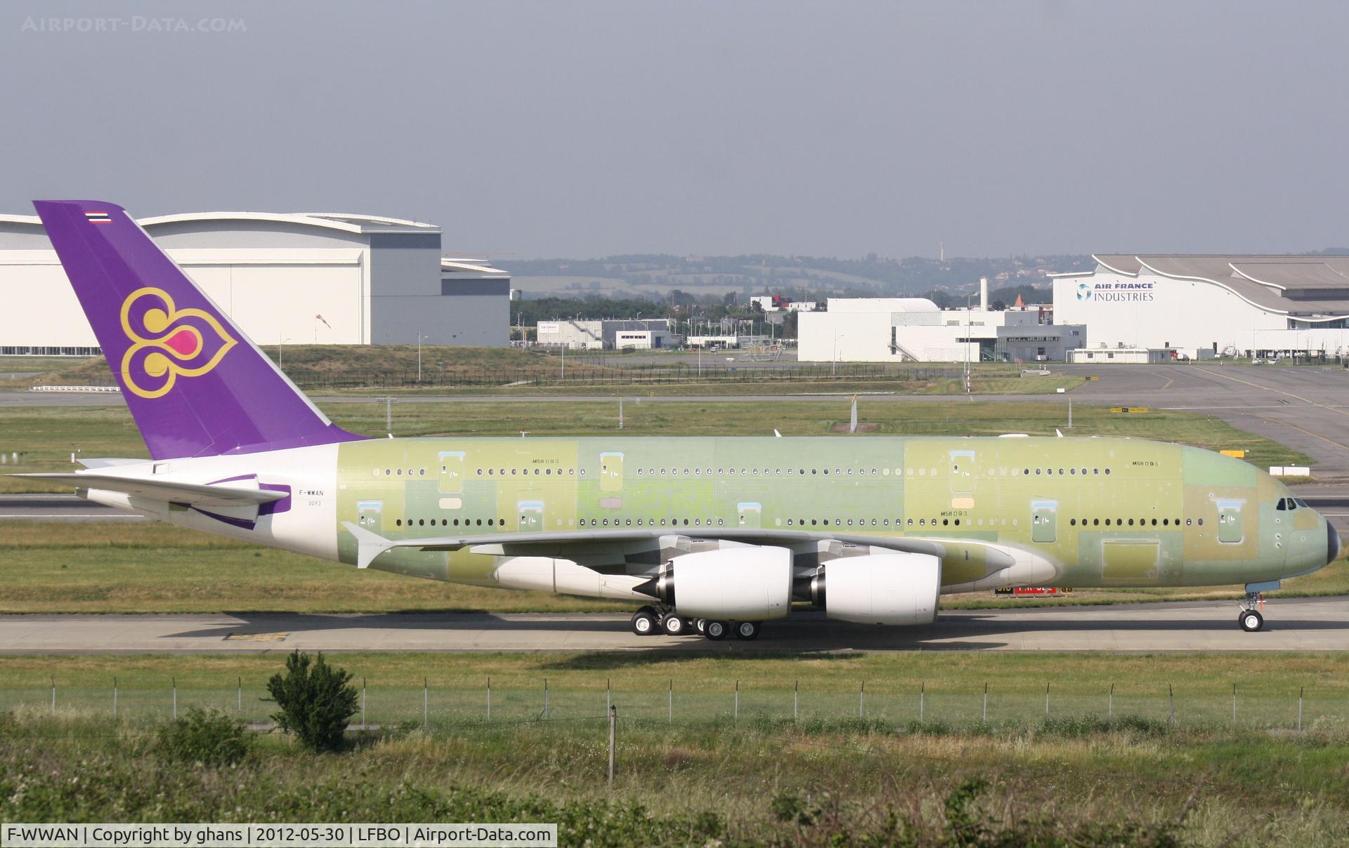 F-WWAN, 2012 Airbus A380-841 C/N 093, Thai Airlines to become HS-TUB