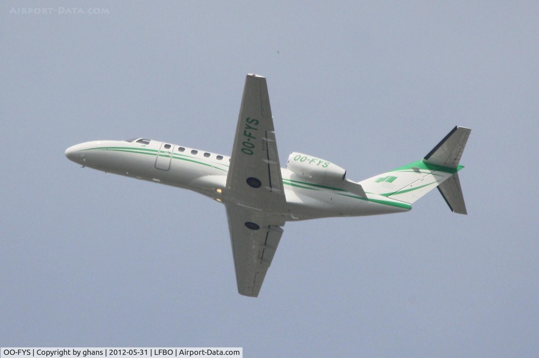 OO-FYS, 2007 Cessna 525B CitationJet CJ3 C/N 525B-0197, Departing TLS