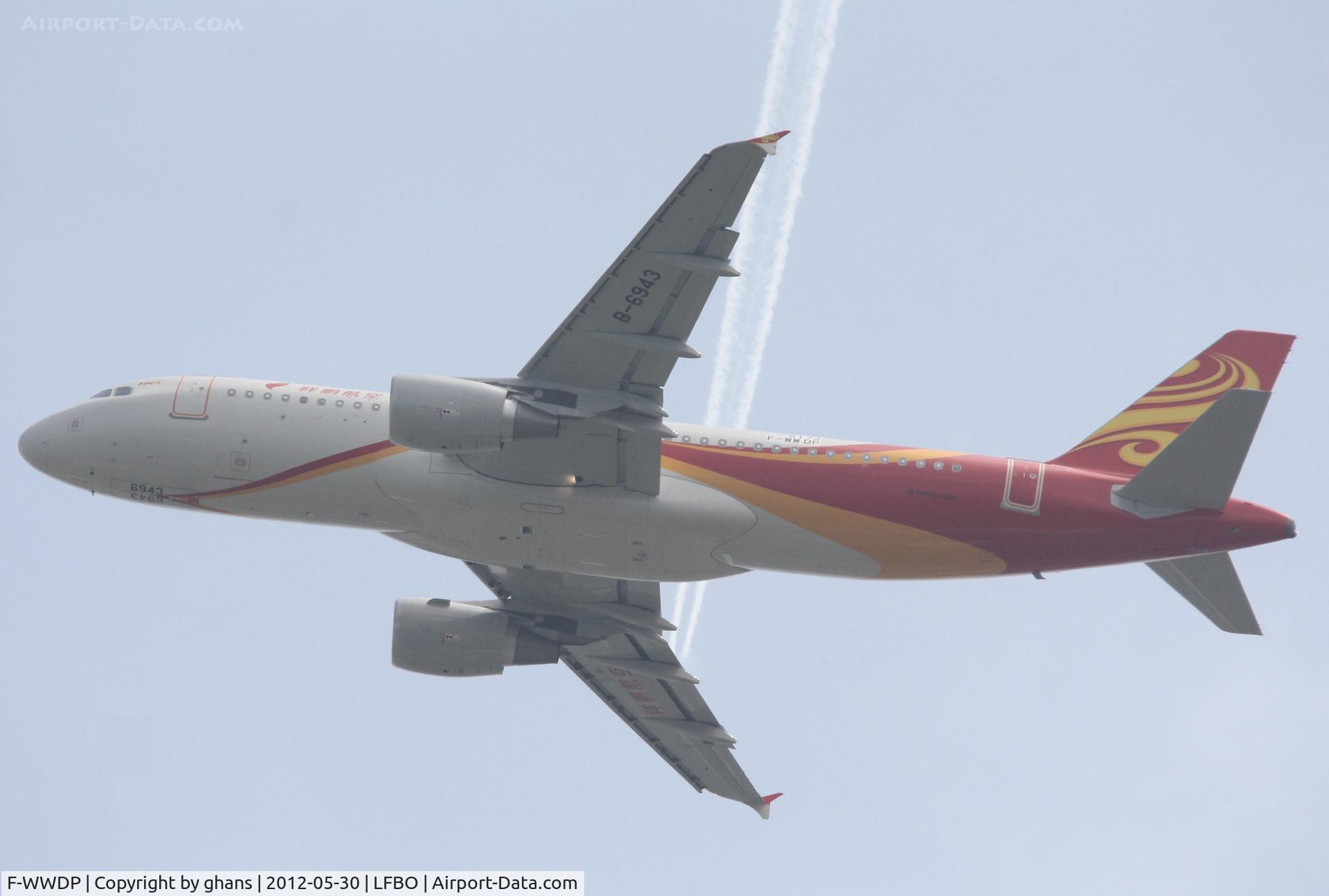 F-WWDP, 2012 Airbus A320-214 C/N 5172, to become B-6943
