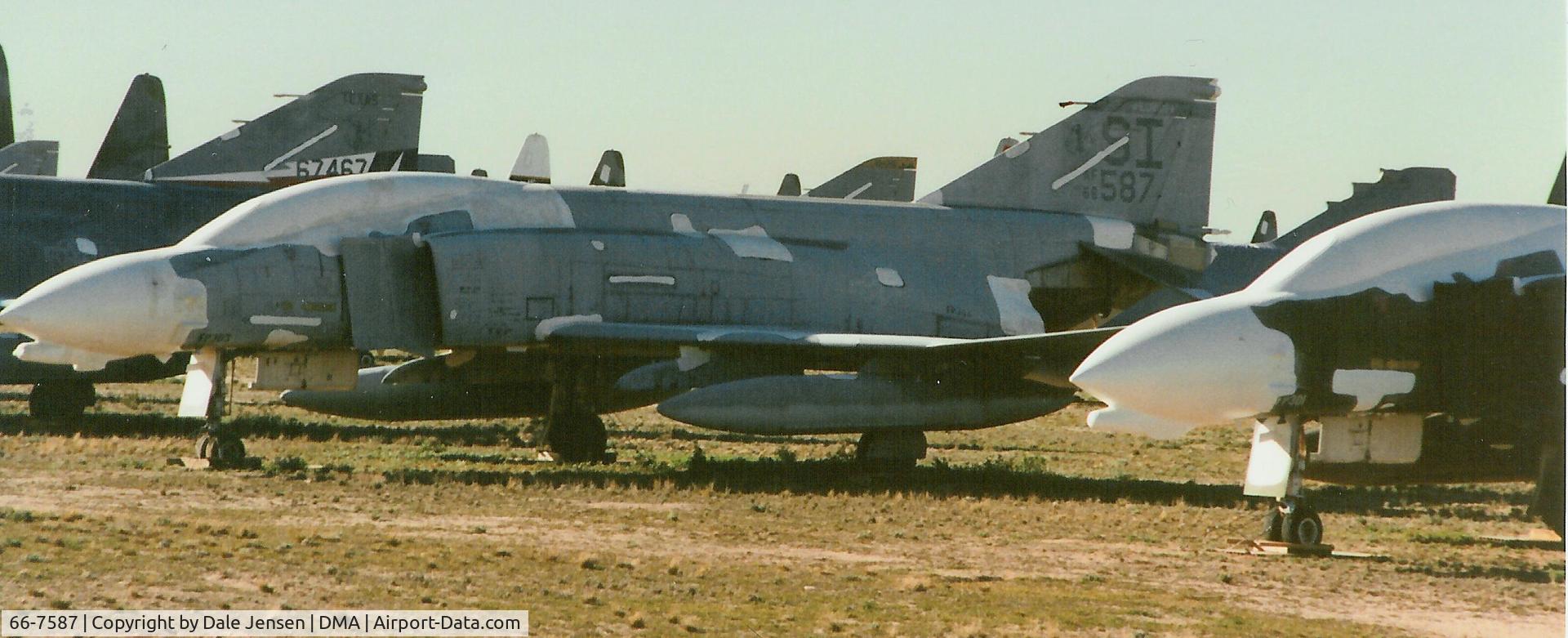 66-7587, 1966 McDonnell F-4D Phantom II C/N 2139, In storage at Davis-Monthan AFB.