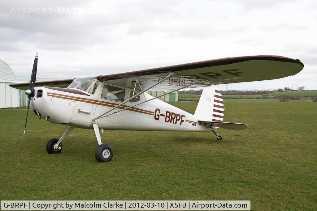 G-BRPF, 1946 Cessna 120 C/N 9902, Cessna 120, Fishburn Airfield, March 2012.