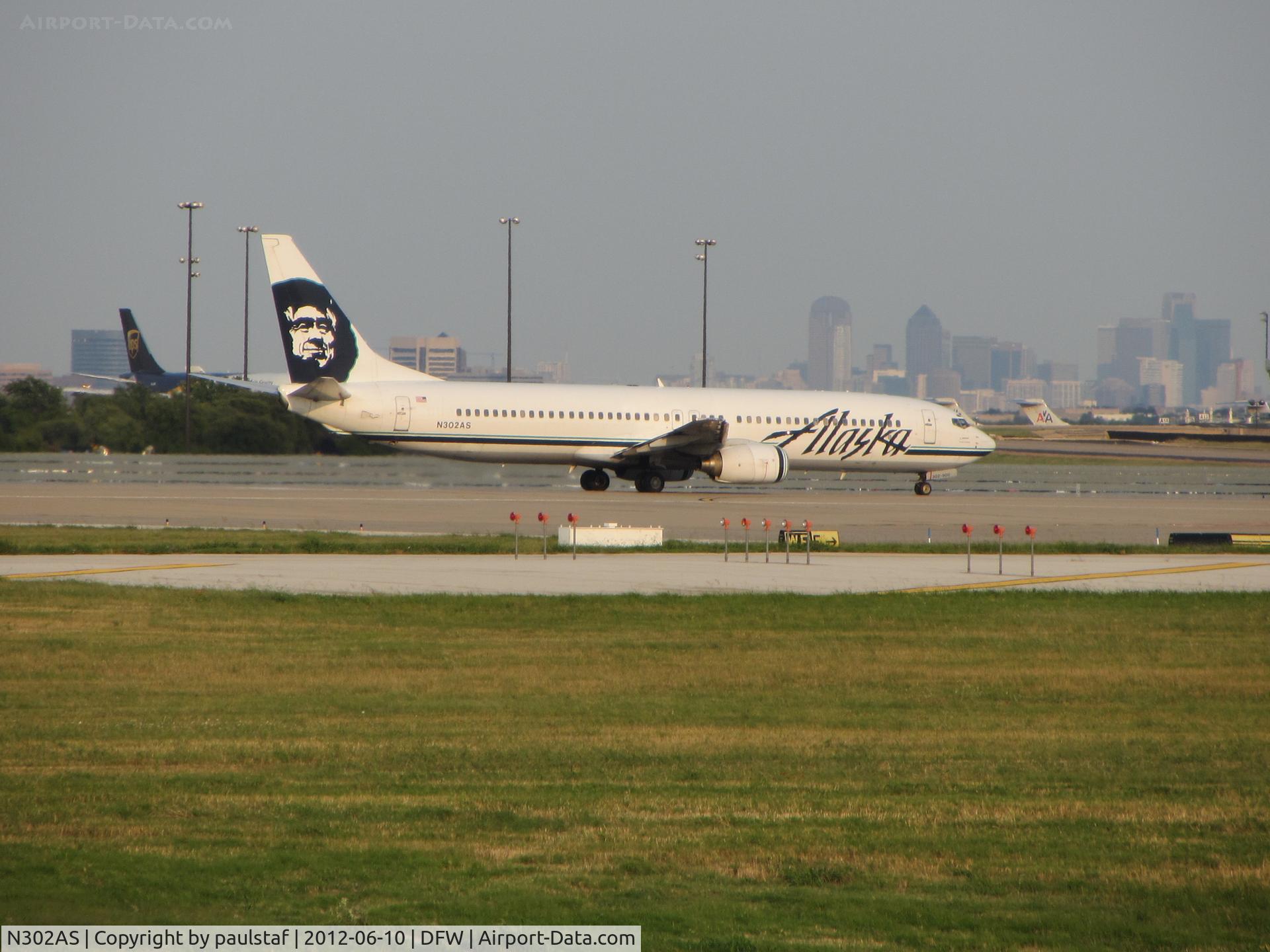 N302AS, 2003 Boeing 737-990 C/N 30017, at DFW about to takeoff