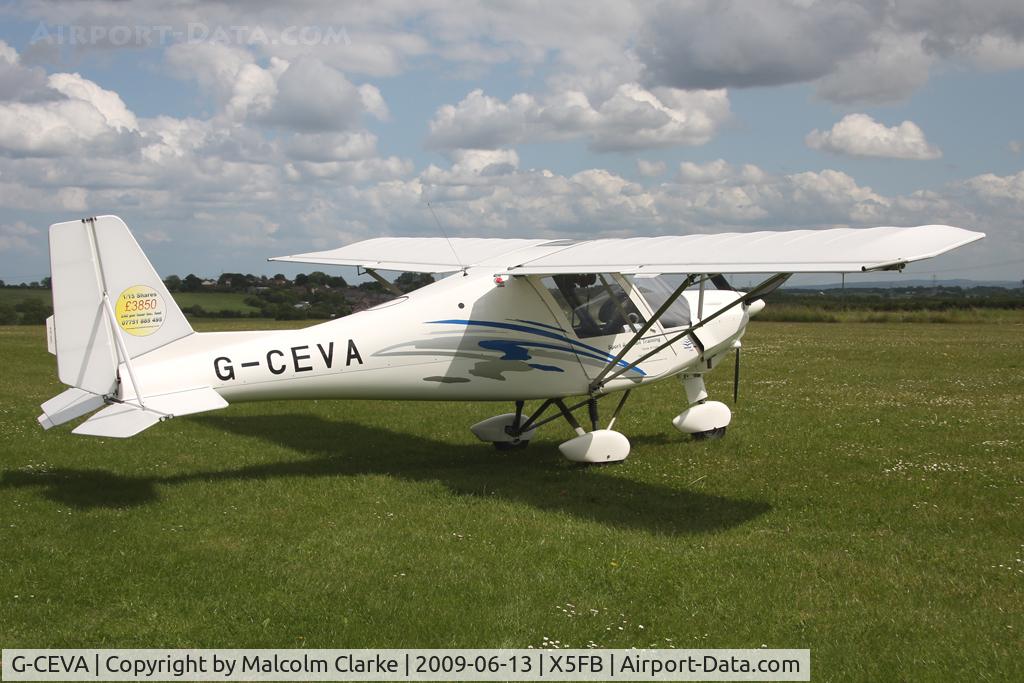 G-CEVA, 2007 Comco Ikarus C42 FB80 C/N 0709-6915, Ikarus C42 FB80, Fishburn Airfield, June 2009.