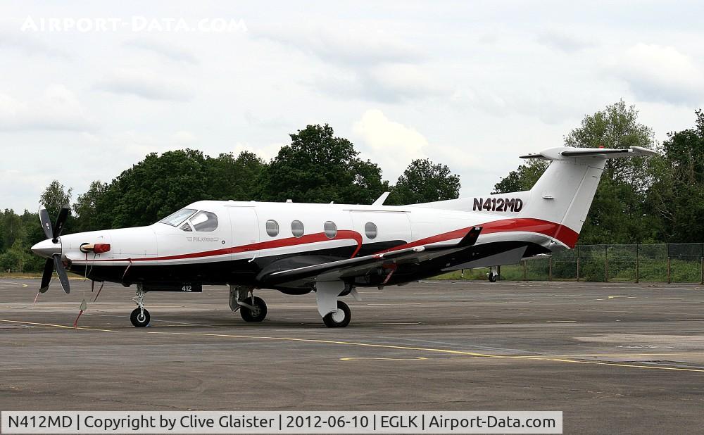 N412MD, 2001 Pilatus PC-12/45 C/N 412, Ex: HB-FRA(3) > N412WC > HB-FSI(3) > N10778 > G-ILMD > In May 2008 bacame N412MD
