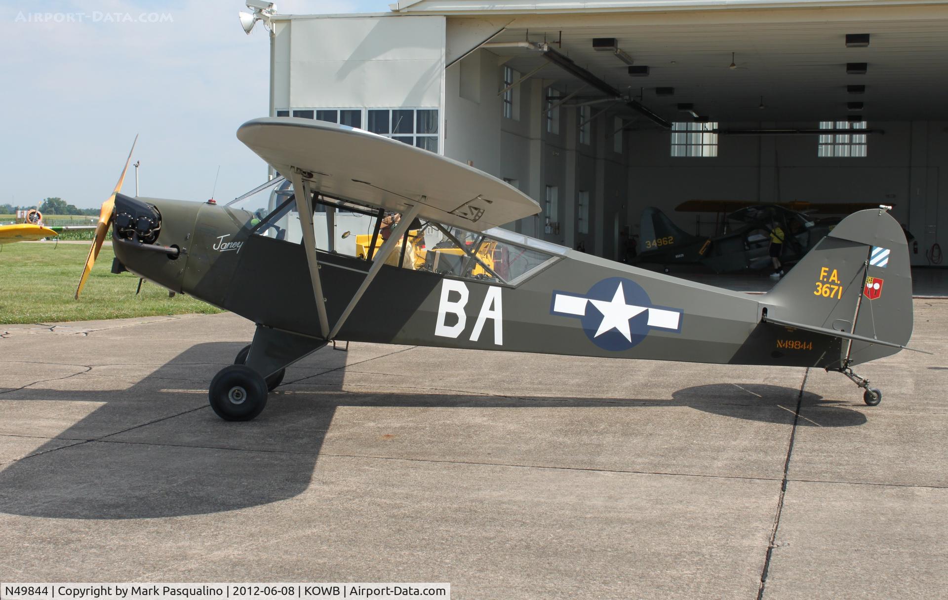 N49844, Piper L-4B Grasshopper (O-59A / J3C-65) C/N 10189, Piper L-4B
