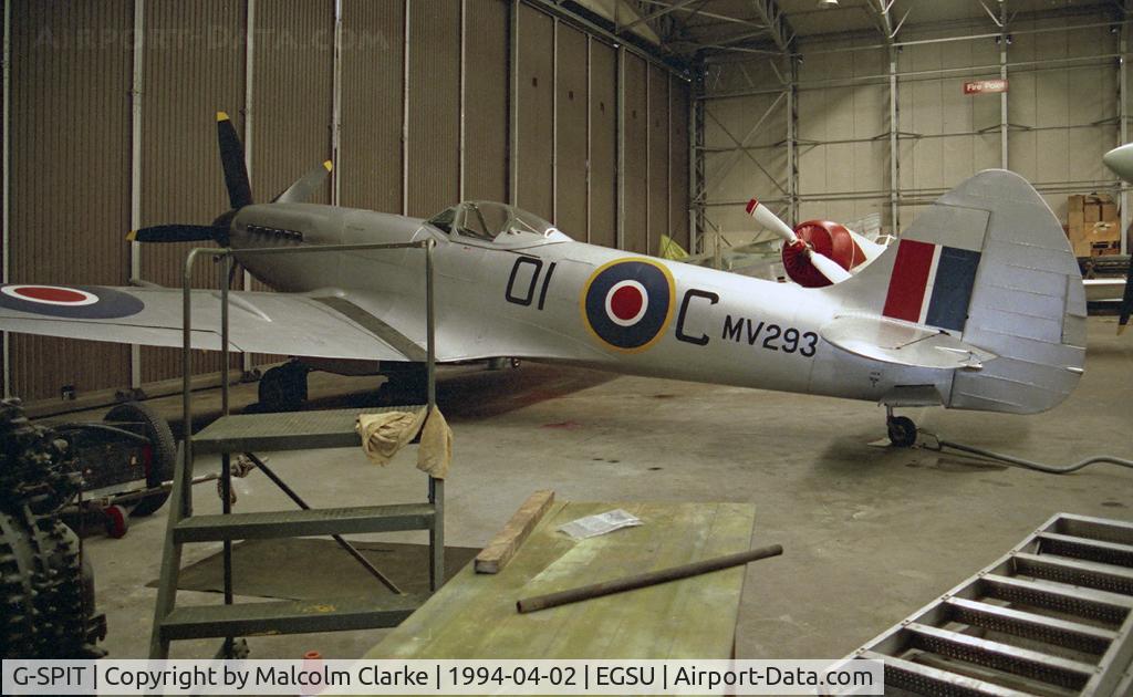 G-SPIT, 1944 Supermarine 379 Spitfire FR.XIV C/N 6S/649205, Supermarine Spitfire FR14E at The Imperial War Museum Duxford in 1994.