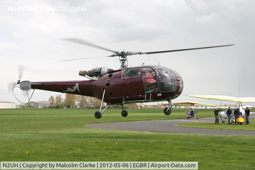 N2UH, 1973 Aerospatiale SA-319B Alouette III C/N 2050, Aerospatiale SA-319B Alouette III at Breighton Airfield's 2012 May-hem Fly-In.