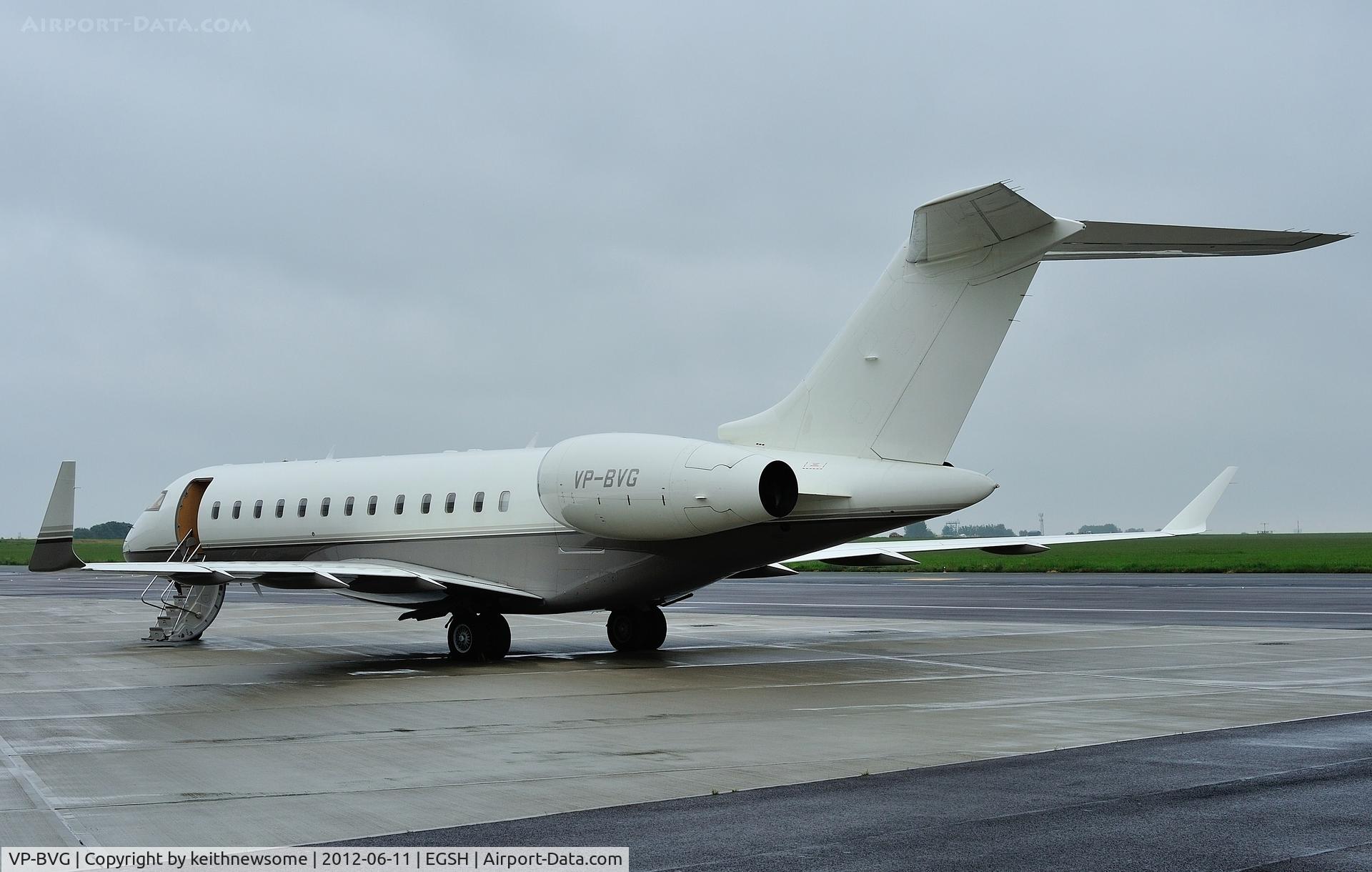 VP-BVG, 2006 Bombardier BD-700-1A10 Global Express XRS C/N 9193, Very nice visitor, it stayed for a few hours !