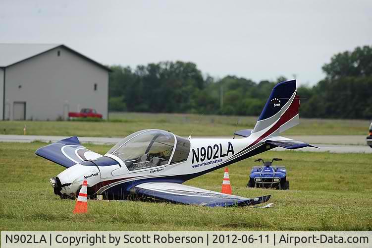 N902LA, 2007 Evektor-Aerotechnik SPORTSTAR C/N 20070902, Landing Accident 11-Jun-2012 Greenwood Indiana