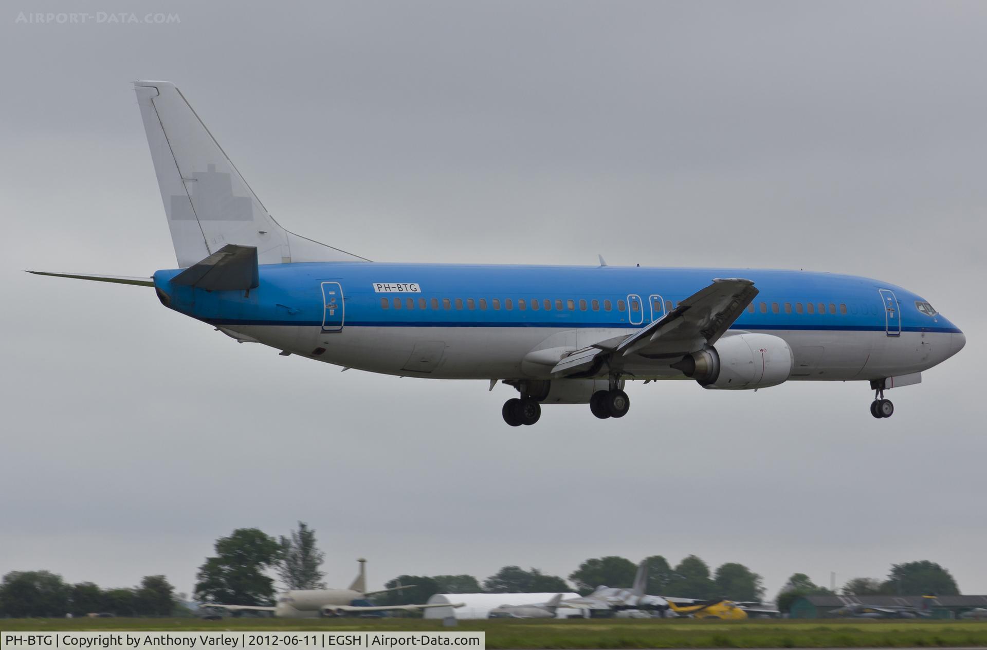 PH-BTG, 1994 Boeing 737-406 C/N 27233, Arriving at EGSH for storage/Scrapping.