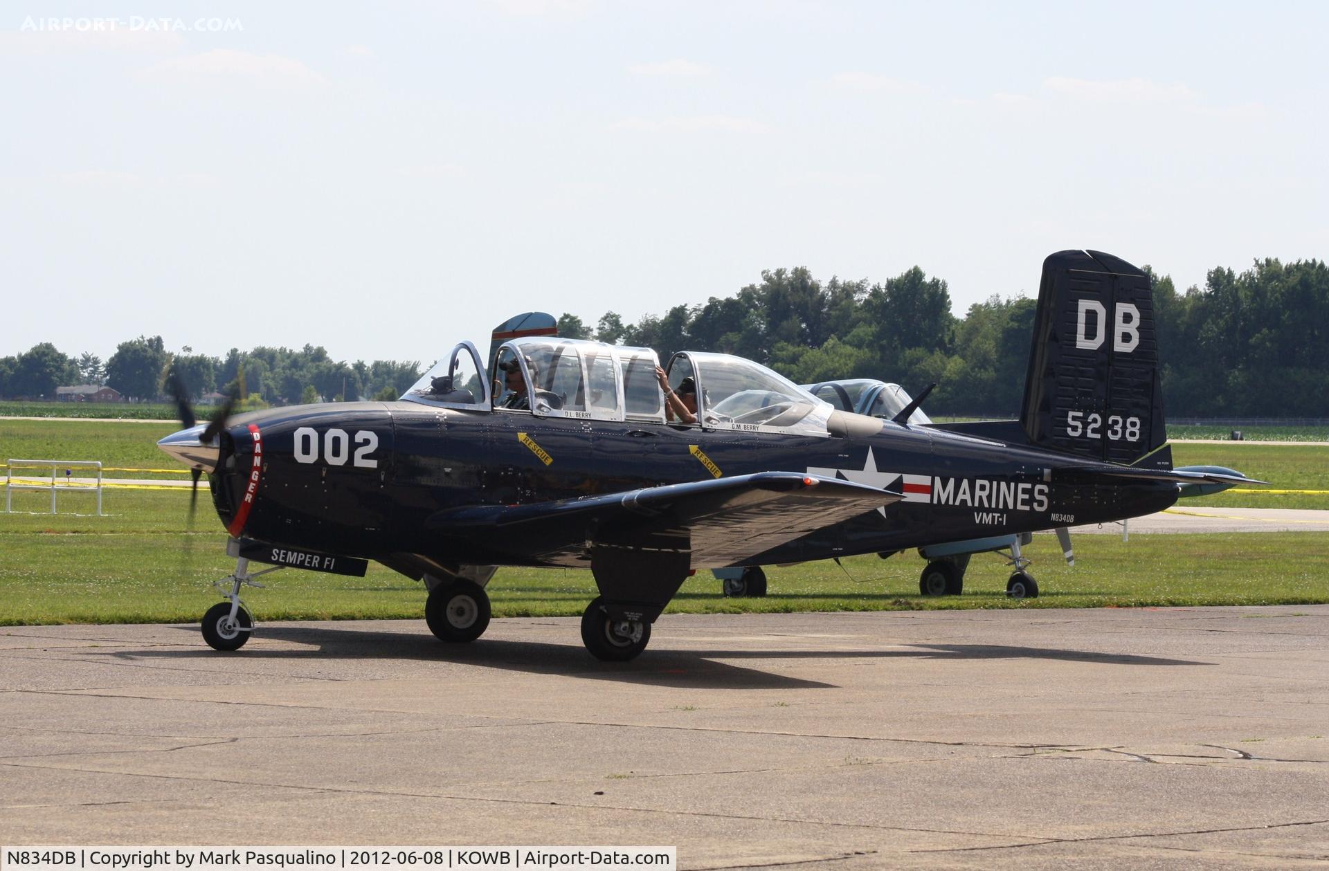N834DB, 1955 Beech T-34A (A45) Mentor C/N G-795, Beech T-34A