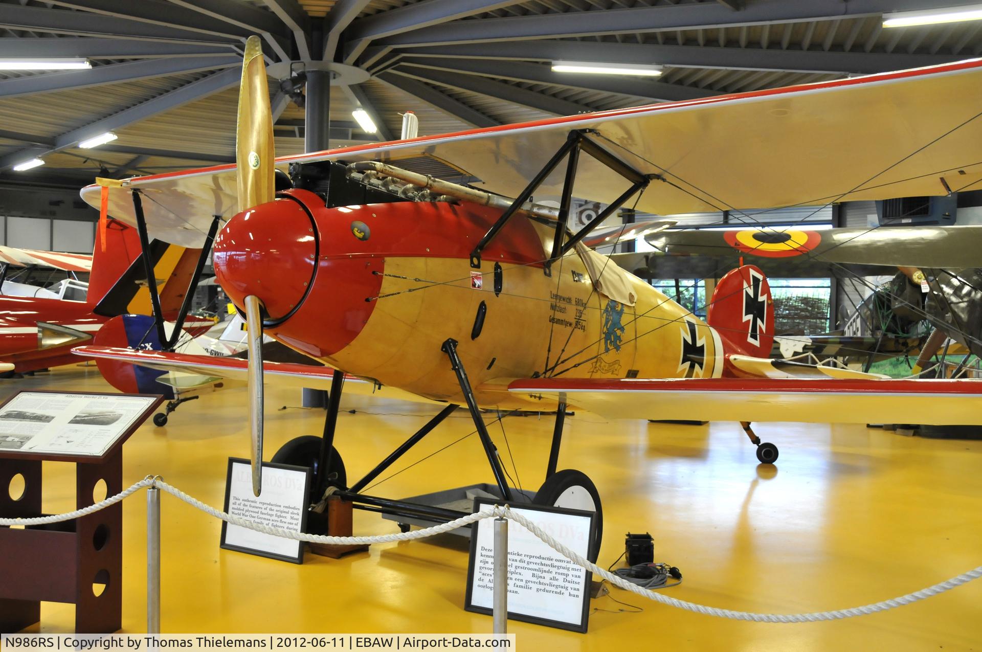 N986RS, 1990 Albatros D-Va Replica C/N 7160/17, Static display